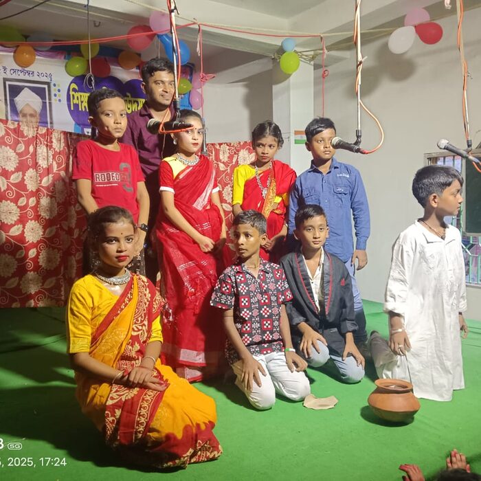 Cultural Programme on Stage at Children Planet Public School, Bakultala