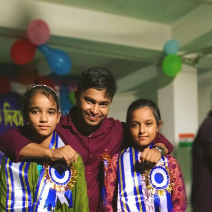 Students in traditional dress